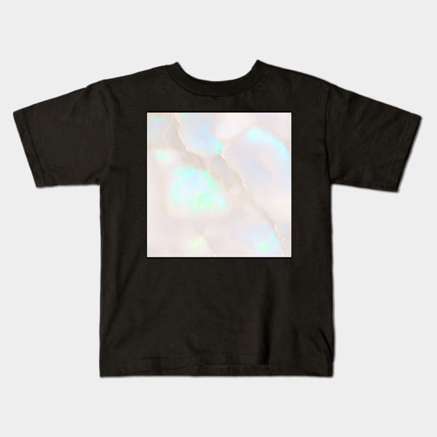 Pastel Opal Texture Kids T-Shirt by UniqueMe